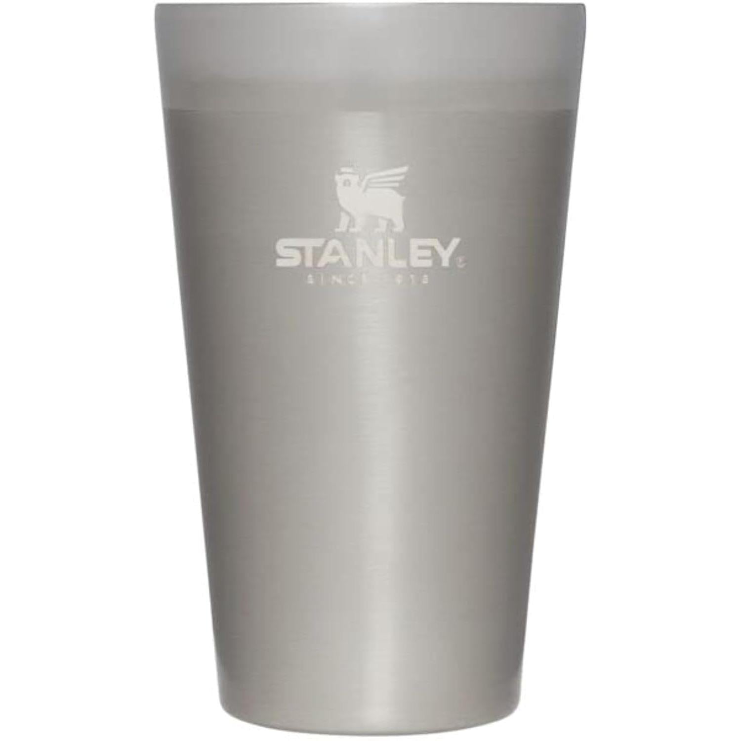 Adventure Stacking Beer Pint Glass 16Oz | Stackable Drinking Cup for Cold Beverages | Dishwasher Safe | Insulated Stainless Steel Tumbler | Bpa-Free | Ash 2.0